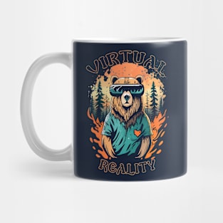 Virtual Reality forest fire bear Mug